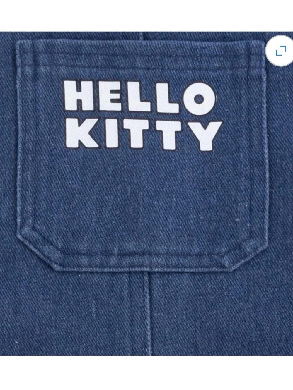 Hello Kitty Sanrio Adjustable Jumper Denim Dress & Shirt, 2 piece set! Size: 10